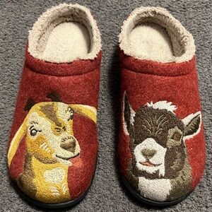 LL Bean Wool Daybreak Slipper Scuffs Baby Goats Women's Size 10 VGUC